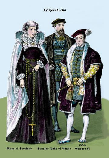 Mary of Scotland, Douglas Duke of Angus, and Edward VI, 14th Century 20x30 poster