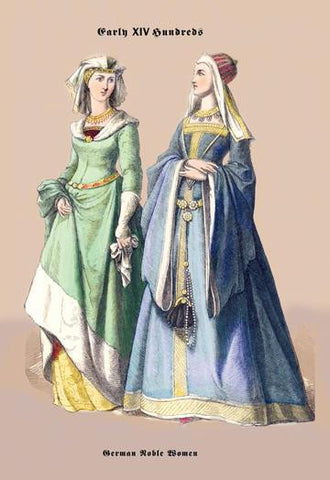 German Noblewomen, 15th Century 20x30 poster