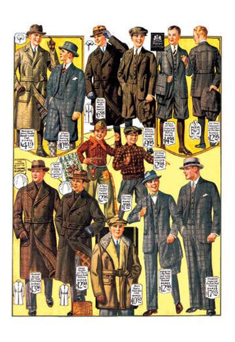 Stylish Boys and Youths with Suits and Coats 20x30 poster