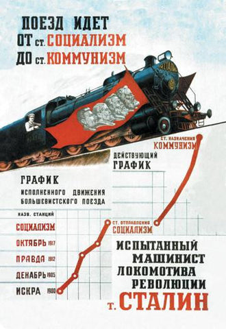 The Train Is Moving from the Socialist Station 20x30 poster