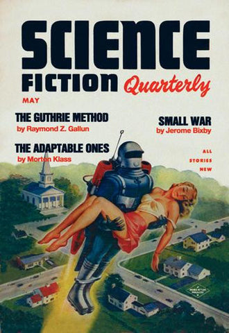 Science Fiction Quarterly: Rocket Man Kidnaps Woman 20x30 poster