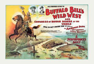 Buffalo Bill: Ambrose Park, South Brooklyn 20x30 poster