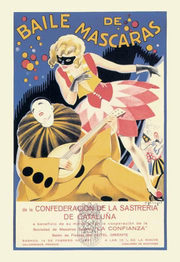 Baile de Mascaras 20x30 poster