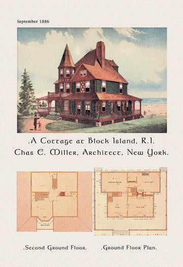 A Cottage at Block Island, Rhode Island 20x30 poster