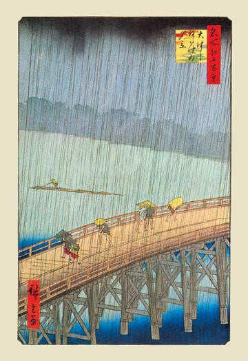 Great Bridge, Sudden Shower at Atake 20x30 poster