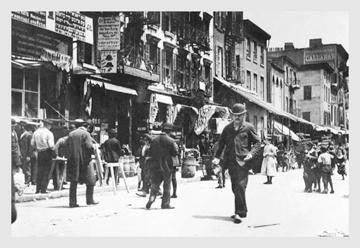 Street Level View of People Walking on Hester Street 20x30 poster