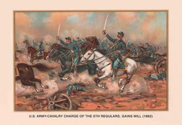 Cavalry Charge of the 5th Regulars, Gaines Mill 1862 20x30 poster