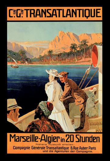 Marseille-Algiers Cruise Line 20x30 poster