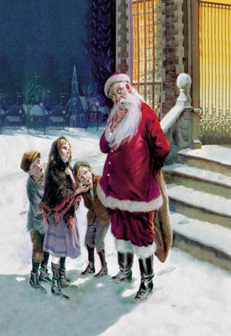 Santa and Street Kids 20x30 poster