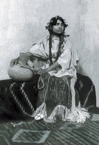 Taos Woman Seated With Water Jug 20x30 poster