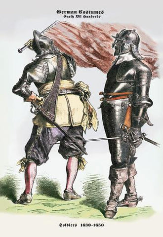 German Costumes: Soldiers 20x30 poster