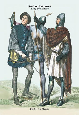 Italian Costumes: Soldiers in Armor 20x30 poster