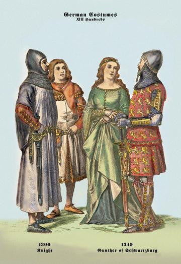 German Costumes: Knight and Gunther of Schwarzburg 20x30 poster