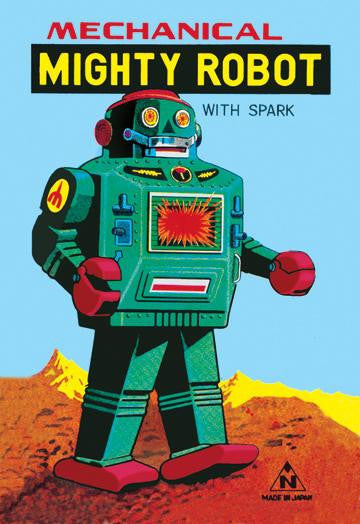 Mechanical Green Mighty Robot with Spark 20x30 poster