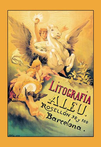 Lithografia Aleu 20x30 poster