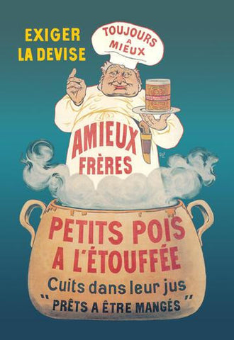 Amieux Freres - Petits Pois a l&#39;Etouffee 20x30 poster