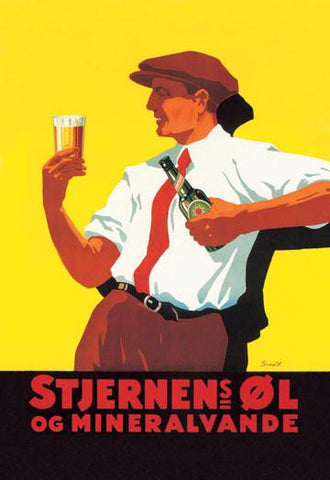 Stjernen ol og Mineralvande 20x30 poster