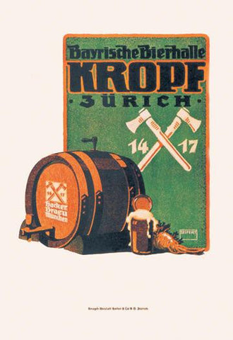 Bayristhe Bierhalle Kroph 20x30 poster