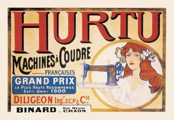 Hurtu, Machine a Coudre 20x30 poster