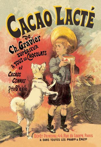 Cacao Lacte de Ch. Gravier Superieur 20x30 poster