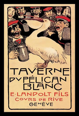 Taverne du Pelican Blanc 20x30 poster