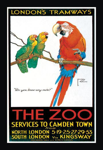 London&#39;s Tramways - The Zoo 20x30 poster