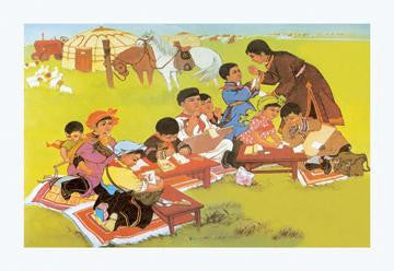 Art Class on the Grass 20x30 poster