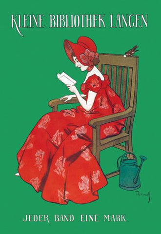 Woman in Red Reading 20x30 poster