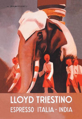 Lloyd Triestino Espresso Itali India 20x30 poster