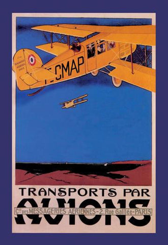 Transports par Avions 20x30 poster