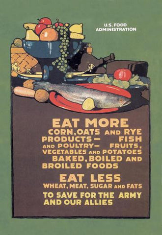 U.S. Food Administration Advisory 20x30 poster