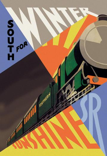 South for Winter Sunshine - Southern Railroad 20x30 poster