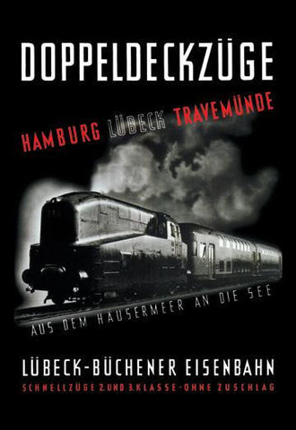 Doppeldeckzuge - Hamburg-Lubek-Travemunde 20x30 poster