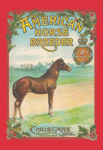 American Horse Breeder, Christmas 1902 20x30 poster