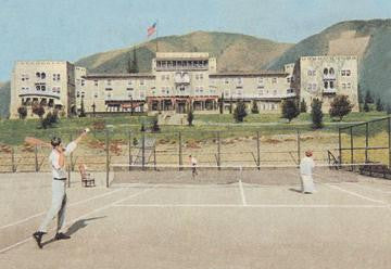 Tennis Match at a Resort 20x30 poster