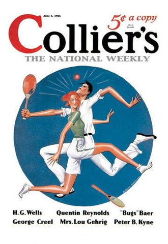 Collier&#39;s: Tennis Collision 20x30 poster