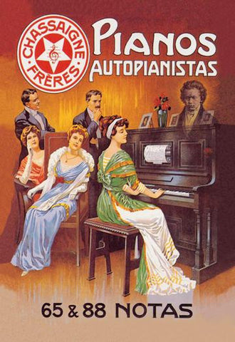 Pianos Autopianistas with Beethoven 20x30 poster