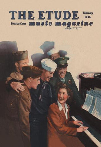 Etude - Soldiers at the USO Sing-a-Long 20x30 poster