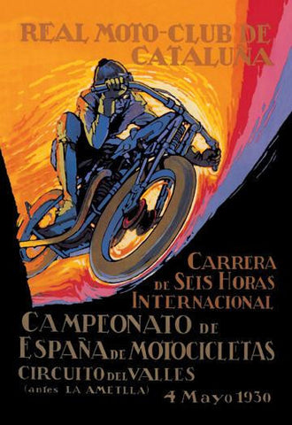 Real Motor Club of Cataluna - 6 Hour Race 20x30 poster