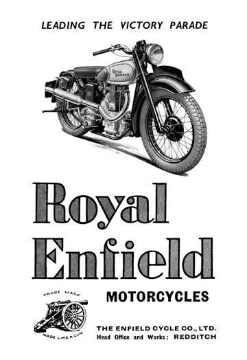 Royal Enfield Motorcycles: Leading the Victory Parade 20x30 poster