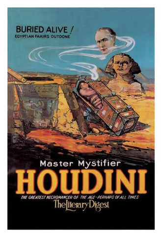 The Literary Digest: Houdini Buried Alive 20x30 poster