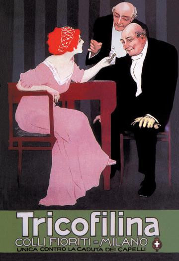 Advertisement for Tricofillina Headache Medicine 20x30 poster