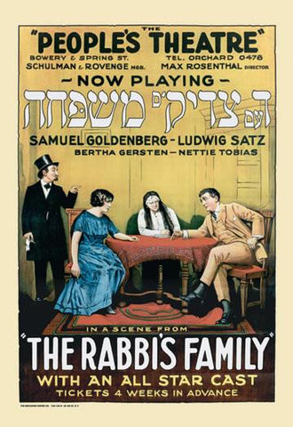 The Rabbi&#39;s Family 20x30 poster