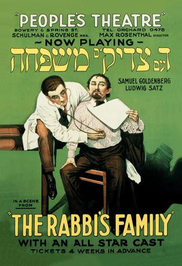 The Rabbi&#39;s Family 20x30 poster