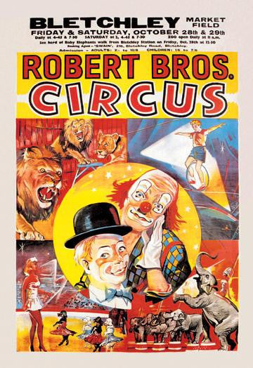 Robert Brothers&#39; Circus at Bletchley Market Field 20x30 poster