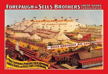 Forepaugh and Sells Brothers Great Show Consolidated 20x30 poster