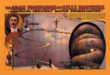 Achille Philion The Marvelous Equilibrist and Originator: The Adam Forepaugh and Sells Brothers Shows 20x30 po