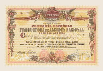 Compania Espanola Productora de Algodon Nacional 20x30 poster