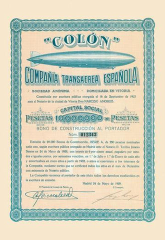 Colon Compania Transferea Espanola 20x30 poster