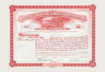 British Canadian Lumber Corporation 20x30 poster